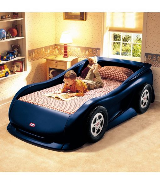 Little Tikes blue sports car twin bed