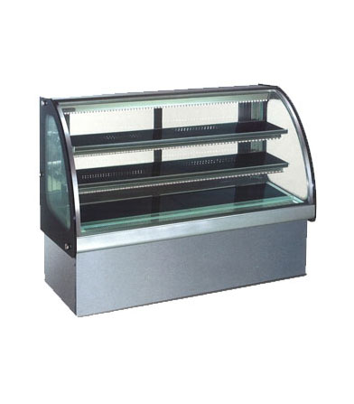 Curved cake display chiller