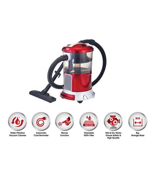 EuropAce Wet and Dry Vacuum Cleaner EWV3120S