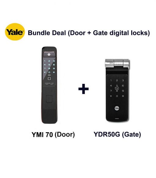 Yale YMI70A and YDR50GA Door and Gate Digital Locks Bundle Deal