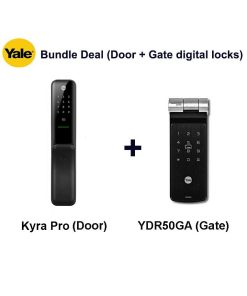 Yale Kyra Pro Digital Door Lock and YDR50GA Digital Gate Lock Bundle Deal